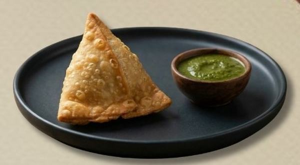 Singara with green chutney
